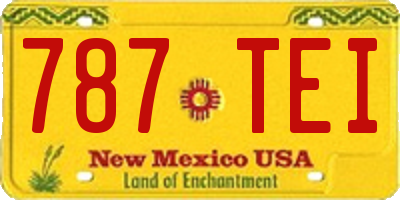 NM license plate 787TEI