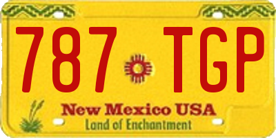 NM license plate 787TGP