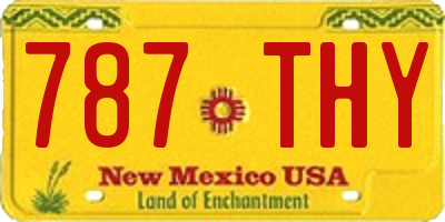 NM license plate 787THY