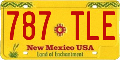 NM license plate 787TLE