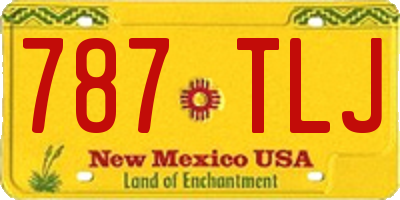 NM license plate 787TLJ