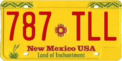NM license plate 787TLL