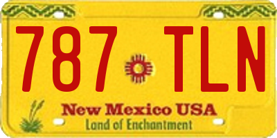 NM license plate 787TLN