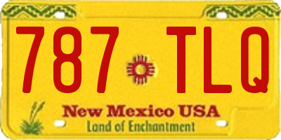 NM license plate 787TLQ