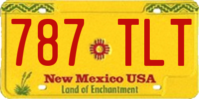 NM license plate 787TLT