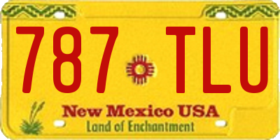 NM license plate 787TLU