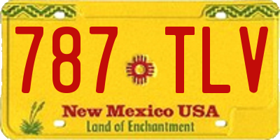 NM license plate 787TLV