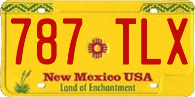 NM license plate 787TLX