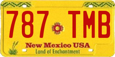 NM license plate 787TMB