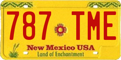 NM license plate 787TME