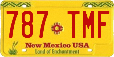 NM license plate 787TMF