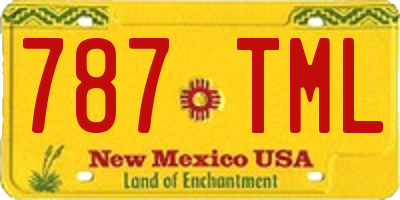 NM license plate 787TML