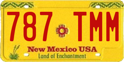 NM license plate 787TMM