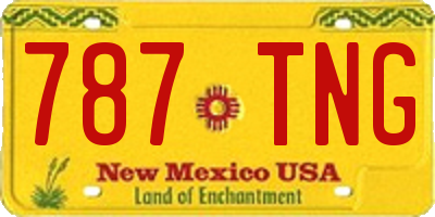 NM license plate 787TNG