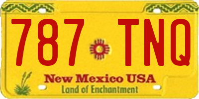 NM license plate 787TNQ