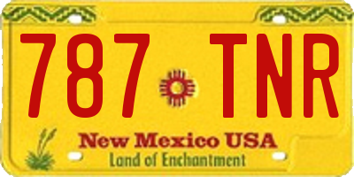 NM license plate 787TNR