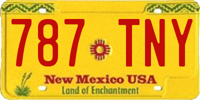NM license plate 787TNY