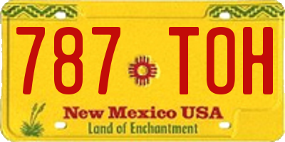 NM license plate 787TOH