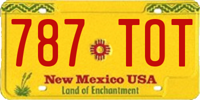 NM license plate 787TOT