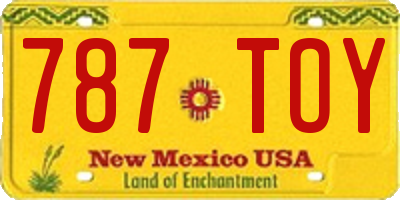 NM license plate 787TOY