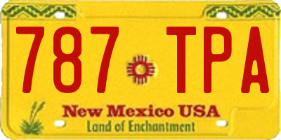 NM license plate 787TPA