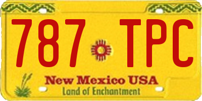 NM license plate 787TPC
