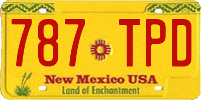 NM license plate 787TPD