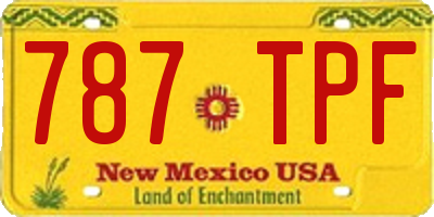 NM license plate 787TPF