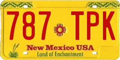 NM license plate 787TPK
