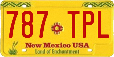 NM license plate 787TPL
