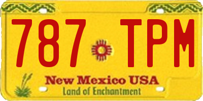 NM license plate 787TPM