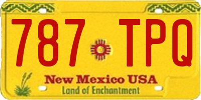 NM license plate 787TPQ