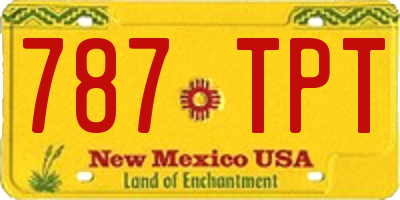 NM license plate 787TPT