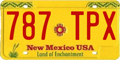 NM license plate 787TPX