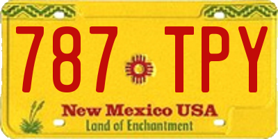 NM license plate 787TPY