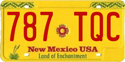 NM license plate 787TQC