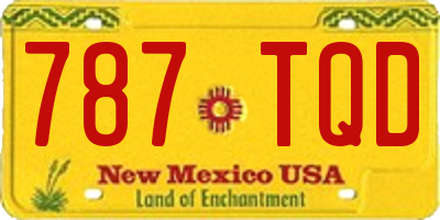 NM license plate 787TQD