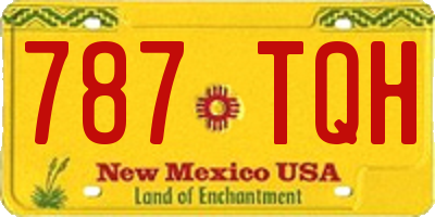 NM license plate 787TQH