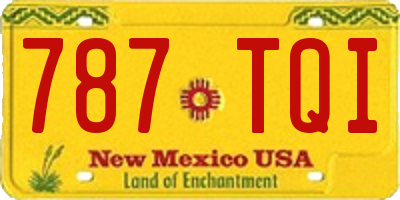 NM license plate 787TQI