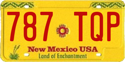 NM license plate 787TQP
