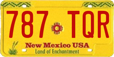 NM license plate 787TQR
