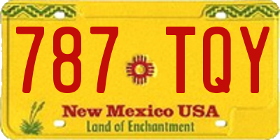 NM license plate 787TQY