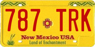 NM license plate 787TRK