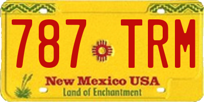 NM license plate 787TRM