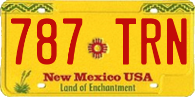 NM license plate 787TRN