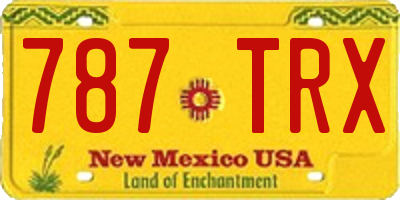 NM license plate 787TRX