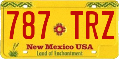 NM license plate 787TRZ