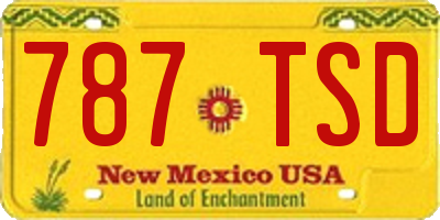 NM license plate 787TSD
