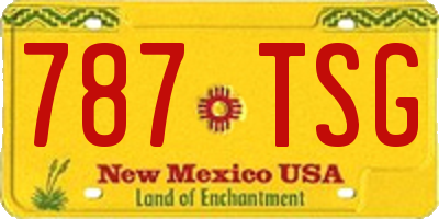 NM license plate 787TSG