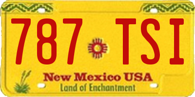 NM license plate 787TSI